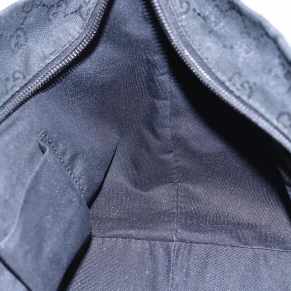 GUCCI GG Canvas Web Sherry Line Hand Bag Black Red Green 131228 Auth 152084 - Picture 14 of 16